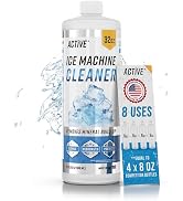 ACTIVE Ice Machine Cleaner Maker Descaler - 32 fl oz (8 Uses) Nickel Safe Ice Maker Cleaner Solut...