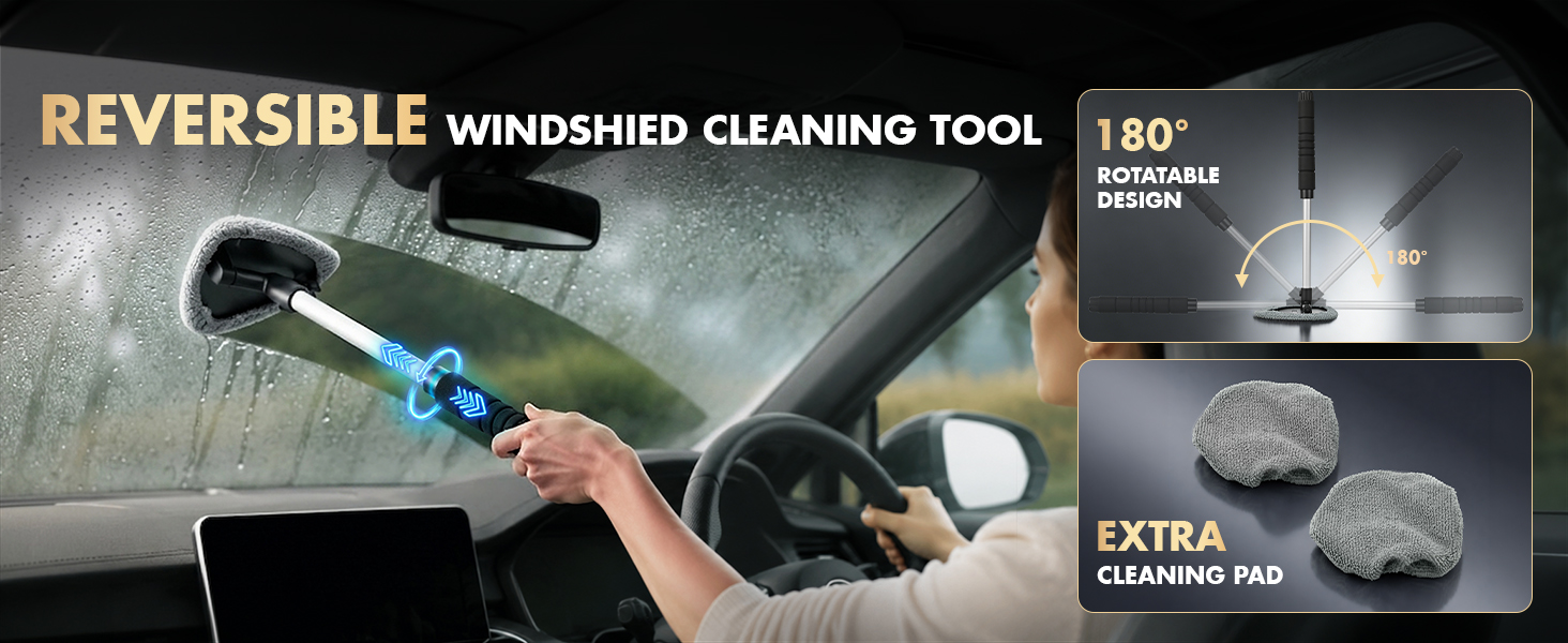 REVERSIBLE WINDSHIED CLEANING TOOL