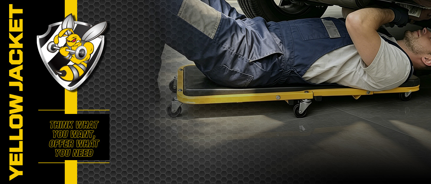 YELLOW JACKET Garage Stool and Creeper