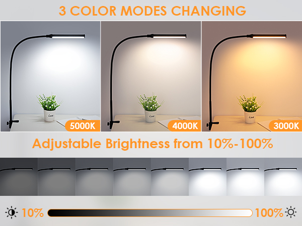 dimmable led desk lamp for home office