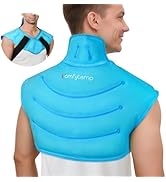 Comfytemp Large Ice Pack for Neck Shoulders Upper Back Pain Relief with Straps, Wearable Reusable...