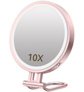 travel magnifying mirror with light