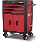 Rolling Tool Chest with Locking Wheels - Tool Box with 3 Drawers &amp; 1 Big Tool Cabinet with 2 Door...