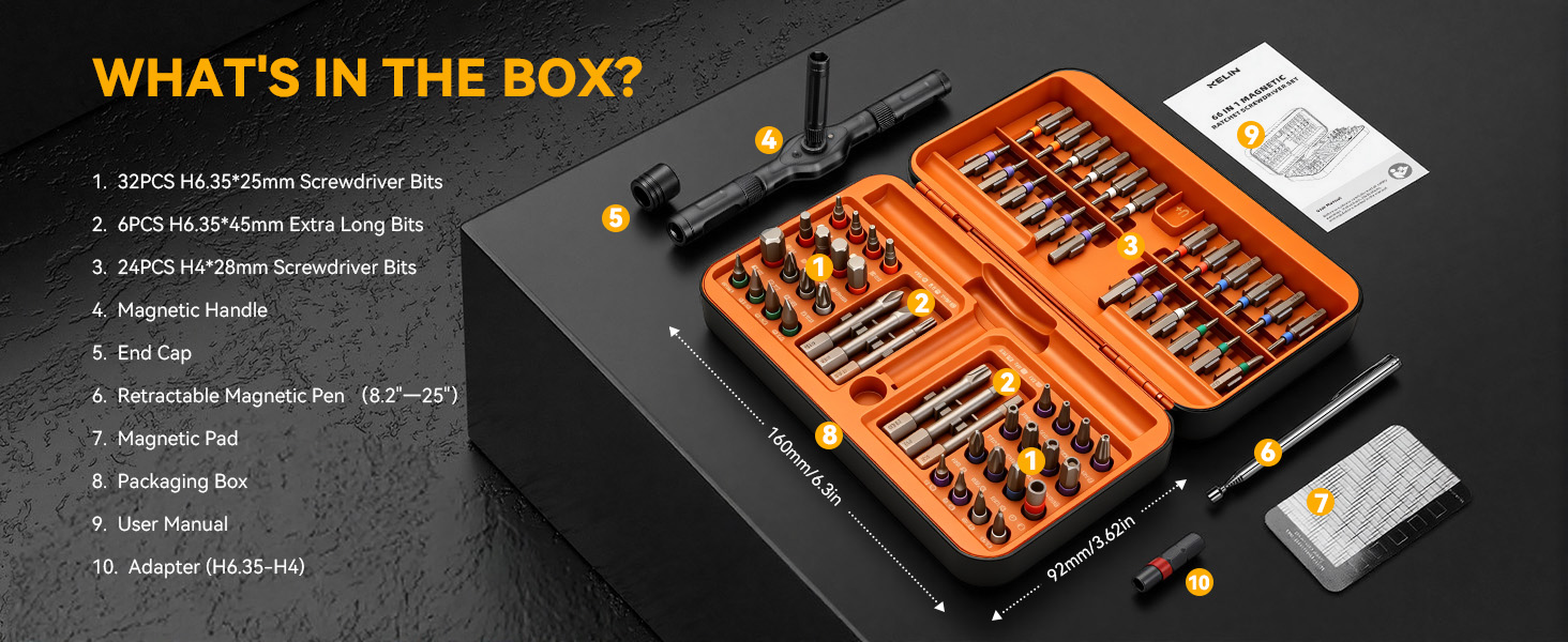 Magnetic Ratchet Screwdriver Set