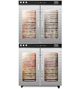 Food Dehydrator, 80 Trays, 194°F Temperature Adjustable and 0-24 Hour Digital Timer, 4800W dehydr...