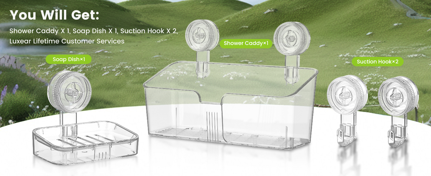 LUXEAR Shower Caddy Suction Cup