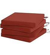 Favoyard Outdoor Chair Cushion Set of 4 Rainproof &amp; Color Fade Resistant 19 x 19 x 2 in Square Co...