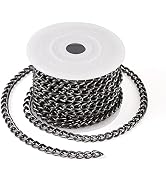 Craftdady 16.4 ft Aluminum Curb Chain Link 8x5mm Twisted Unwelded Oval Cross Chain Link Necklace ...