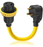 30 Amp to 30 Amp RV Adapter Cord with Locking Connector Plug NEMA TT-30P to L5-30R, UL Listed RV ...