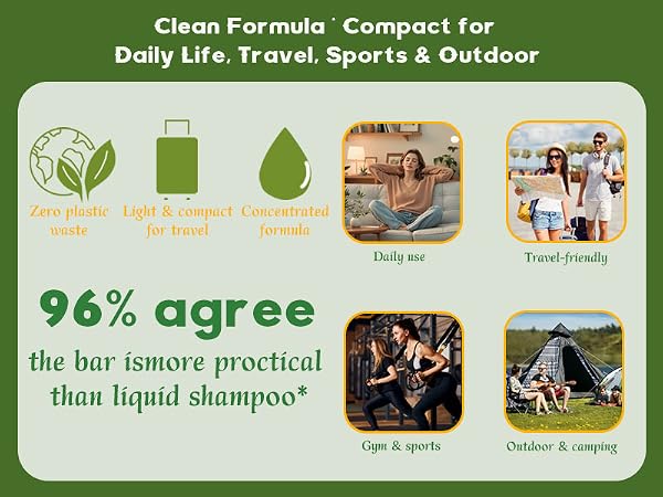 rosemary shampoo bar hair growth Oily Sensitive Itchy Thinning Dandruff Prone Scalp travel size