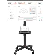NearHub Mobile Rolling TV Stand for 23-60 Inch LCD LED Flat/Curved Panel Screen TVs, Tilt TV Cart...