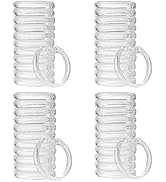 Kutesna 48PCS Clear Shower Curtain Rings Hooks, Plastic Shower Hooks, O Ring Design, Slides Easily