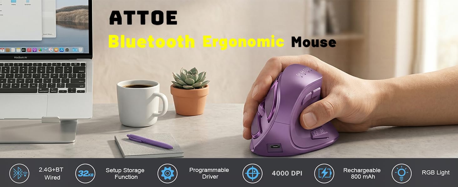 Bluetooth Ergonomic Mouse
