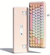 Womier WK60 60% Keyboard, Wireless Mechanical Keyboard, Creamy Gaming Keyboard Hot Swappable Gask...
