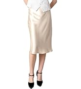 DAISYSILK 100% Mulberry Silk Skirt Straight Knee-Length Half-Body Skirt