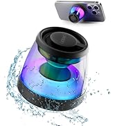 Magnetic Bluetooth Speaker, XO Portable Bluetooth Speaker with RGB Light, Waterproof Wireless Spe...