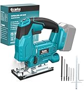 Ecarke Jig Saw Compatible With Makita 18V Battery, Cordless Jigsaw Tool Brushless Motor With 6 Va...
