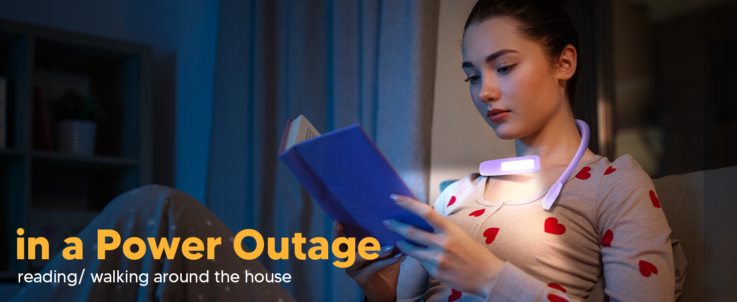 Eye-friendly 3 Colors &amp;amp;amp; Stepless Dimming Book Light for Reading