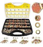 Fgruh 940PCS Metric Bolt and Nut Assortment Kit, M4-0.7, M5-0.8, M6-1.0, M8-1.25 Heavy Duty Hex B...
