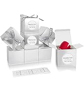 COTOPHER Small Gift Boxes 100 Pack 4x4x4 inches Silver Gift Boxes with Lids for Gifts, Crafting, ...