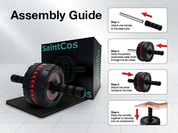 Ab Roller Wheel for Abs Workout - Core Strength Training Equipment for Home Gym