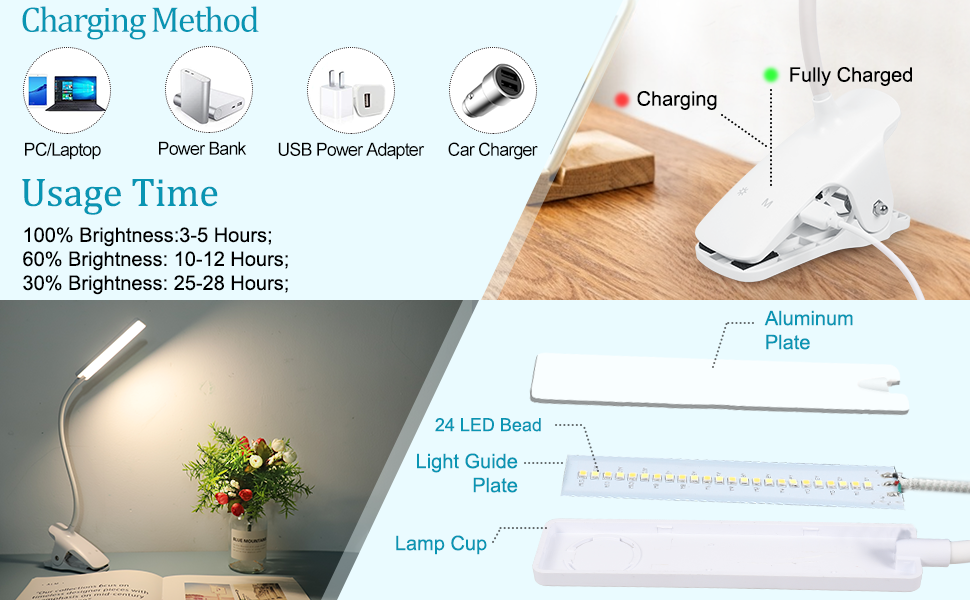 clip book lamp for beds clip light clip lamp book light for reading in bed reading lamps for bed
