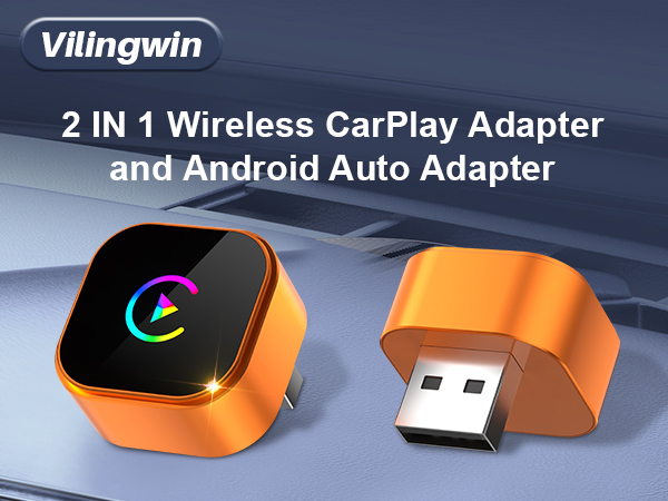 2 IN 1 Wireless CarPlay Adapterand Android Auto Adapter