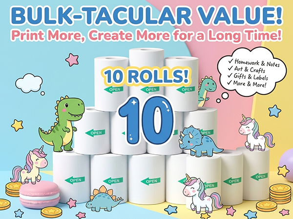 10 Rolls Sticker Paper
