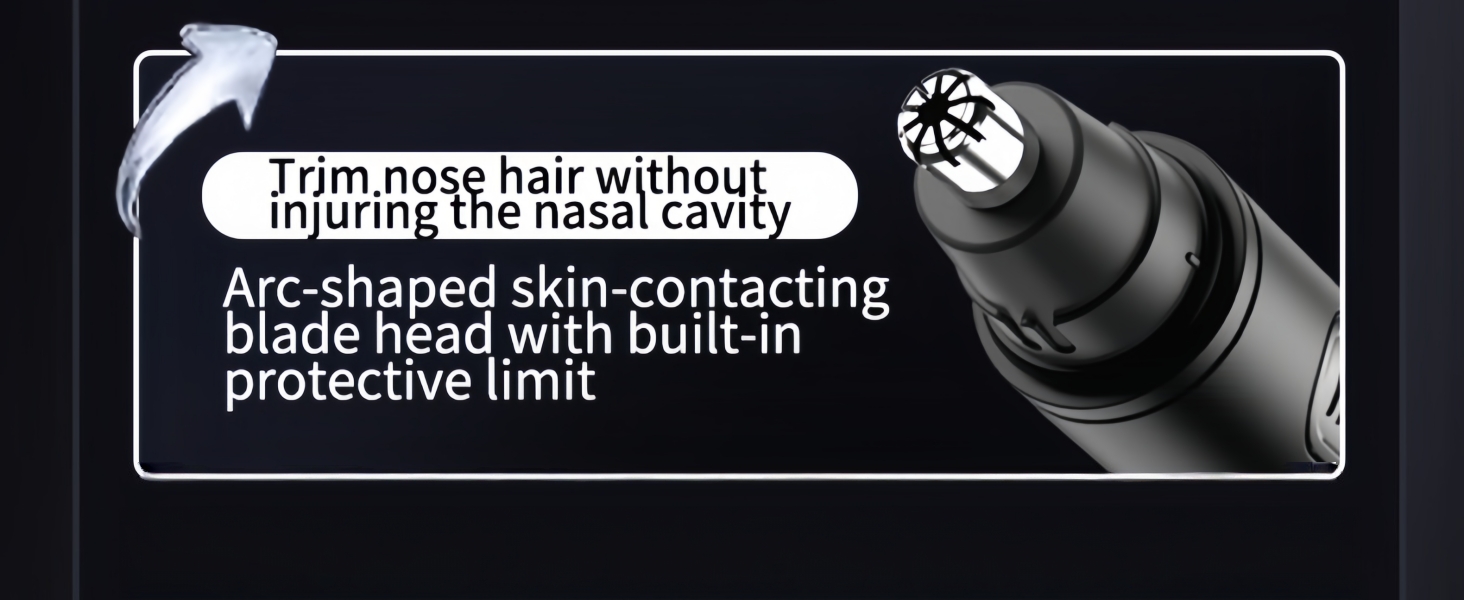 Trim nose hair without injuring the nasal cavity.