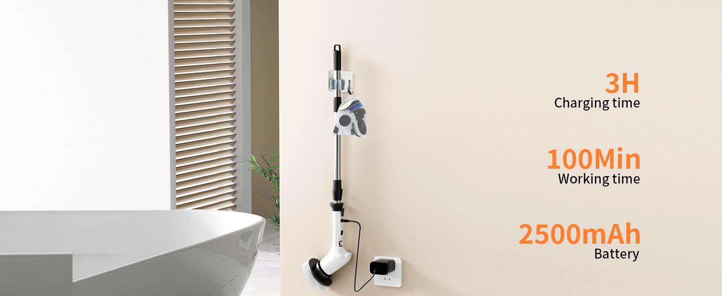 spinning scrubber brush for cleaning