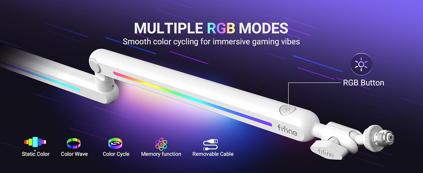 controllable rgb microphone boom arm