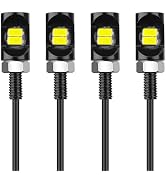 Linkstyle 4PCS 12V LED License Plate Light, 8000K License Tag Screw Bolt Lamp, Waterproof, LED Bu...