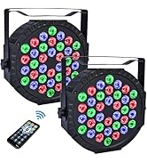 Stage Lights 36 LED Par Lights RGB Stage Lighting Uplights 7 Modes DJ Light Sound Activation Cont...