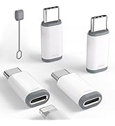 4 Pack Lightning to USB C Adapter for iPhone 15/16/16 Pro Max/Plus,Samsung S24,Support Charging &amp;...