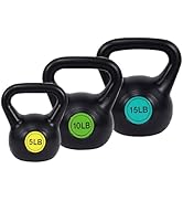 NEWBULIG Kettlebell Sets, Strength Training Kettlebells for Women and Men, Kettle bells Weights S...