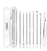 [Upgraded] 8PCS Blackhead Remover, Pimple Tool Kit, Acne Tools, Comedone Extractor, Blemish White...