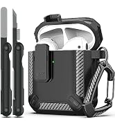 RFUNGUANGO AirPods 2nd Generation Case Cover with Cleaner Kit, Military Hard Shell Protective Arm...