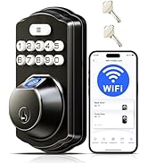 Veise VE012W Built-in WiFi Fingerprint Smart Lock, App Remote Control, No Hub Needed, Keyless Ent...