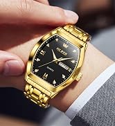 OLEVS Mens Watches Luxury Business Diamond Analog Quartz Watches for Men with Date Two Tone Stain...