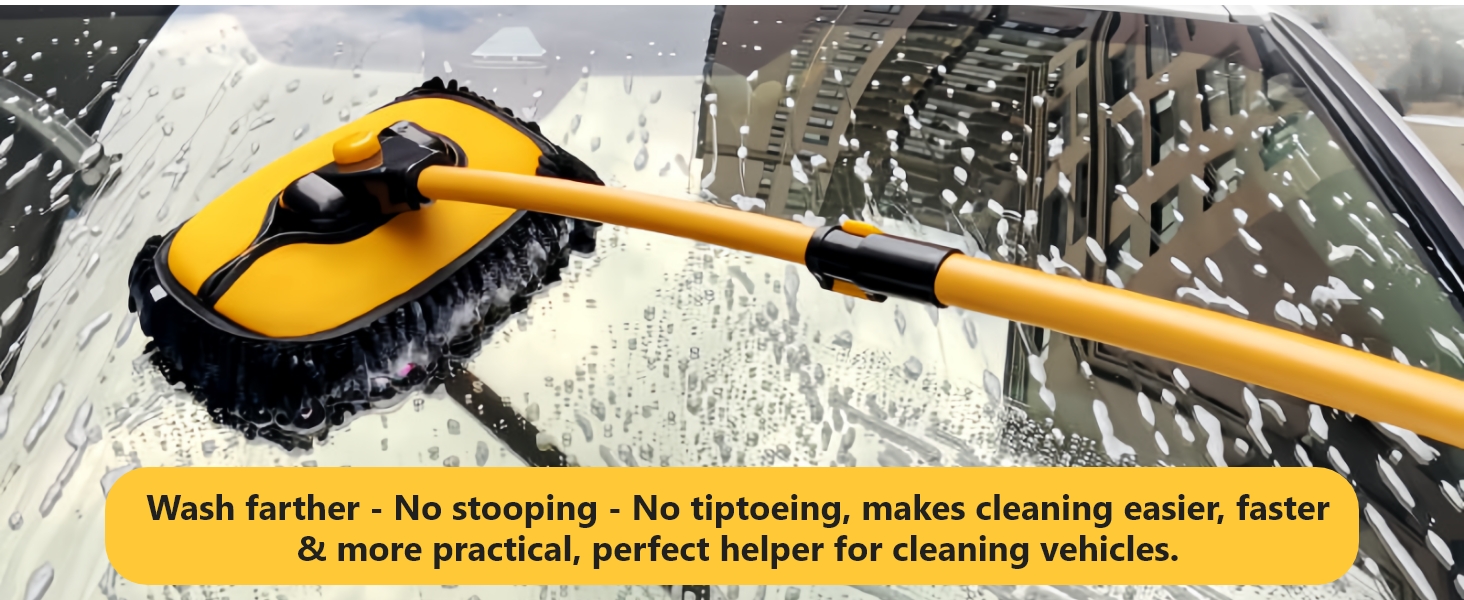 truck washing brush with long handle