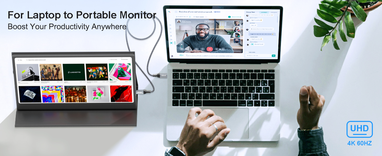 usb c display cable for laptop to portable monitor