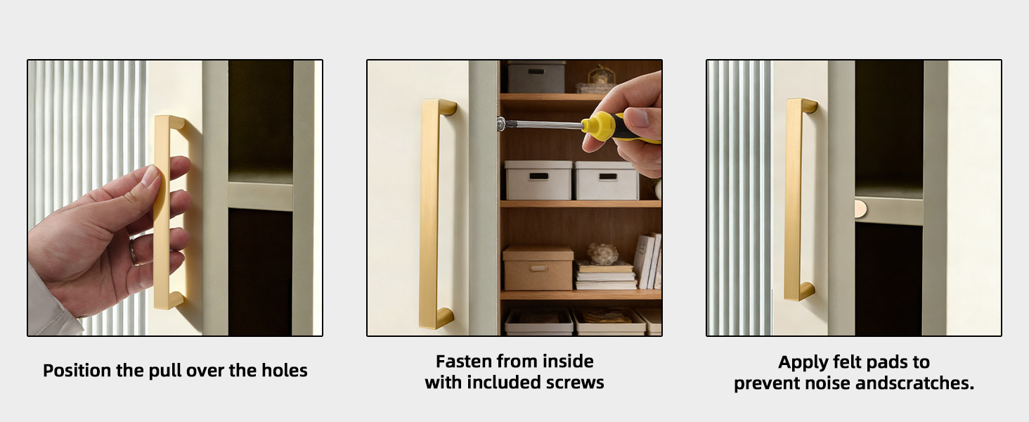 Brushed Gold Cabinet Pulls