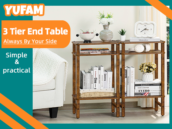 3 tier end table