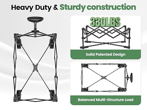 Heavy-Duty Durability &amp;amp; 330 LBS Max Load Capacity