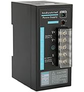 Industrial DIN Rail Power Supply, 75W 24VDC 3A Full Protection Space Saving Rail Power Supply for...