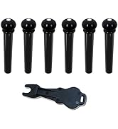 Plastic Acoustic Guitar Bridge Pins Pegs-6pcs with 1pc Bridge Pin Puller Remover Guitar Parts Rep...