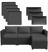 Aoxun Patio Furniture Cushions for Outdoor Furniture Set of 4, Thick Replacement Patio Couch Cush...