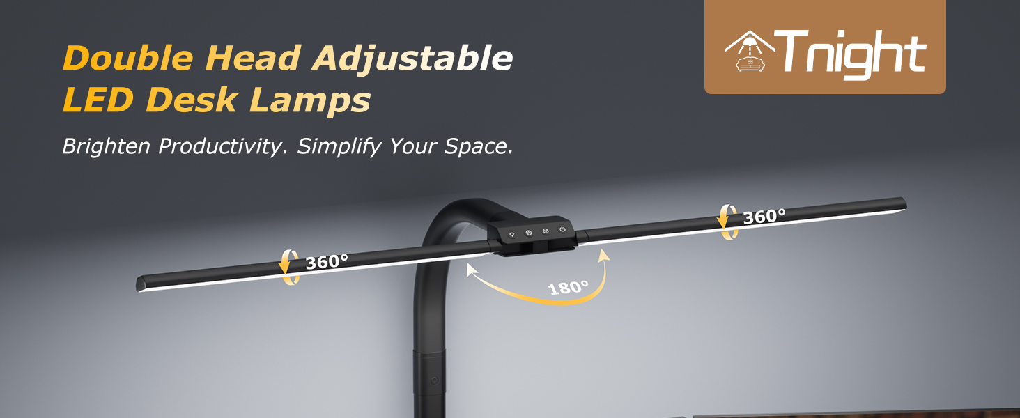 Double Head Adjustable Led Desk Lamps