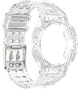 INF Watch Strap for Samsung Galaxy Watch 4/5 40mm Transparent with Bumper Case Soft Breathable Sp...