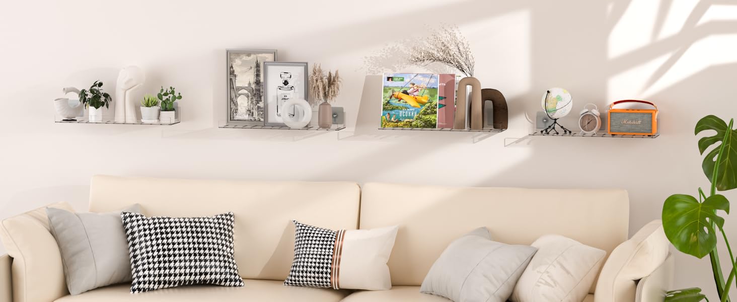 floting shelves for living room